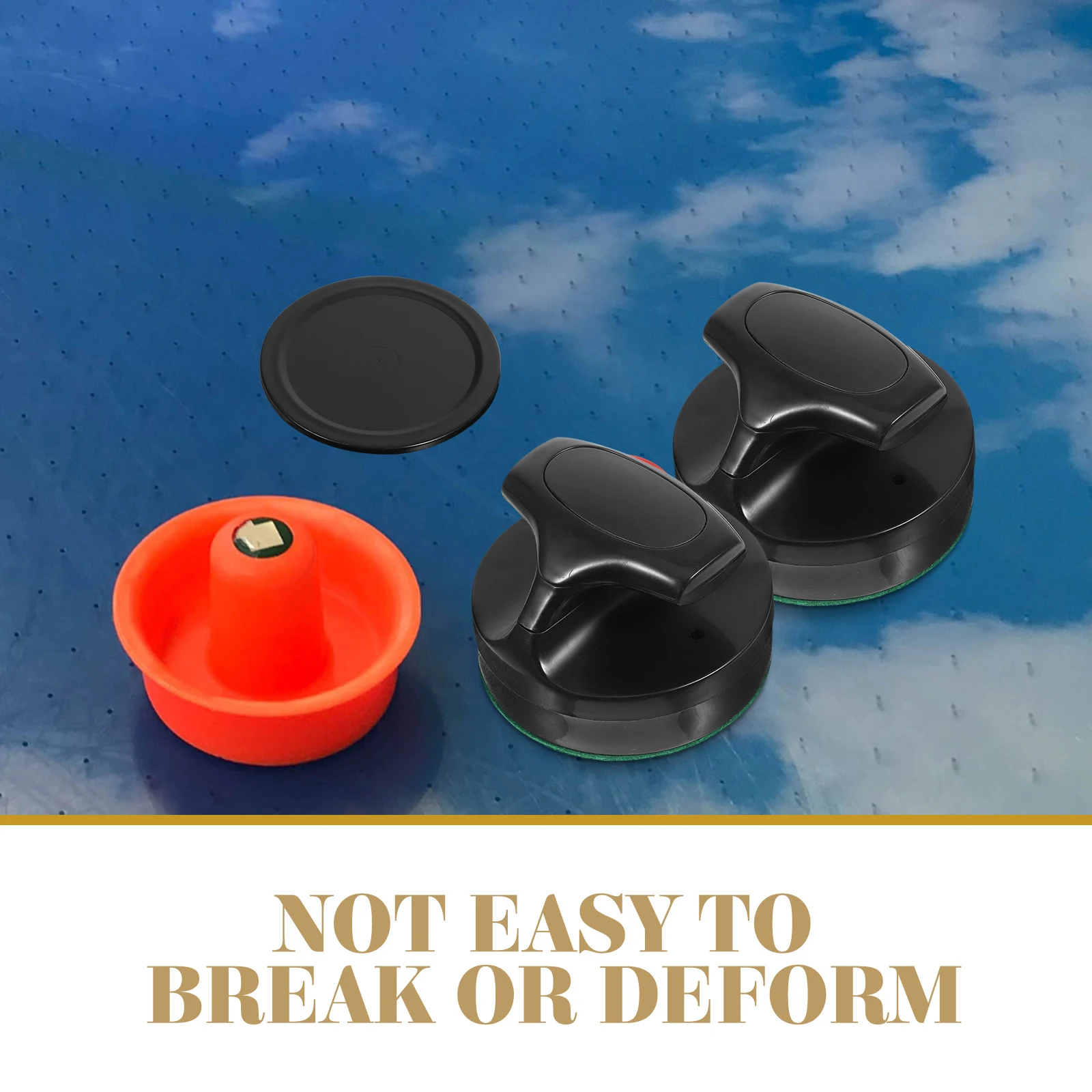 

Hockey Table Accessories Equipment Plastic Ice Pusher Head The Ball Black Game Parts