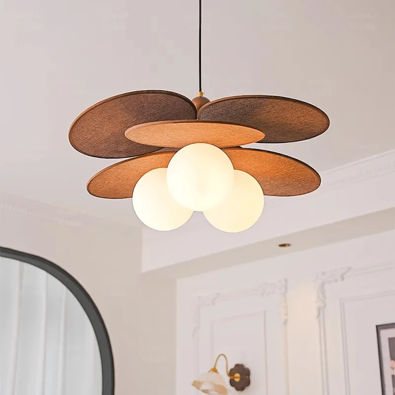 Rattan Weave Vintage Pendant Light Retro Restaurant Hanging Lamp For Dining Room Shop Hotel Decor LED
