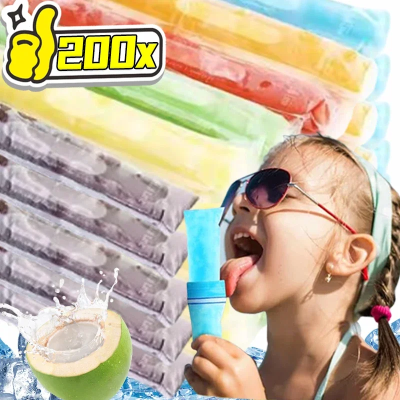

Disposable Ice Mold Bag Ice Popsicle Bag Freeze Popsicle Tube Sealed Bag DIY Yogurt Juice Smoothie Mold Summer Ice Lolly Mold