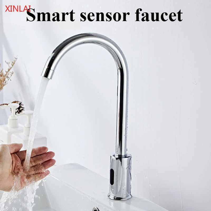 

Smart Sensor Kitchen Faucet, Hot/Cold Water Adjustment, Brass Body, Energy-Saving, 360° Swivel, Easy Installation