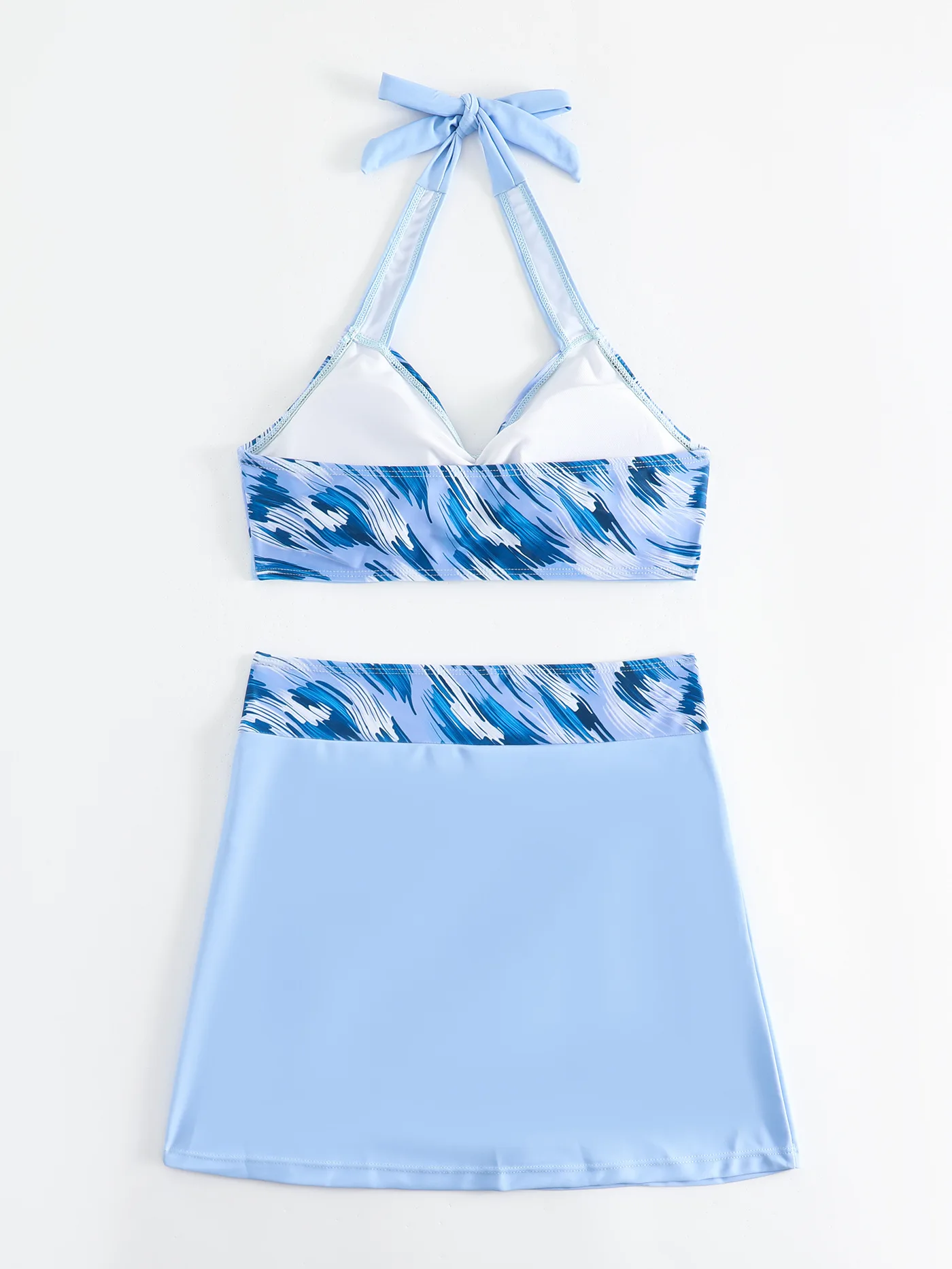 Sexy ZIGZAG Bikini 2025 Donna Tre pezzi Costume da bagno Halter Costumi da bagno Donna Beachwear Costume da bagno a vita alta Gonna con coulisse