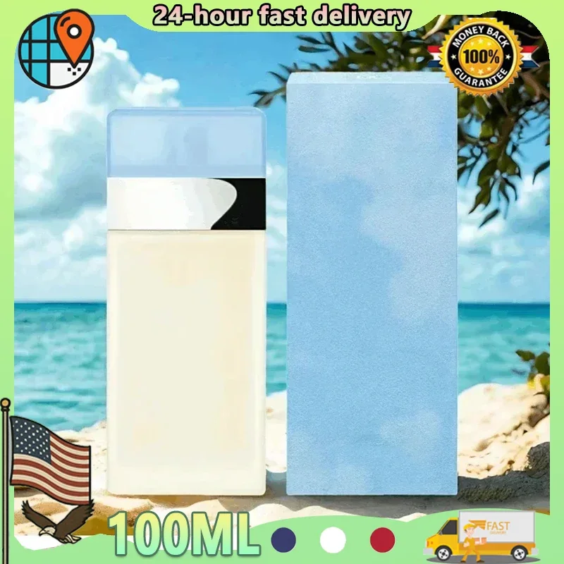 

Голубая туалетная вода - унисекс, свежий цветочный цитрусовый парфюм, аромат, светло-голубой женский EDT, 3,4 унции / 100 мл