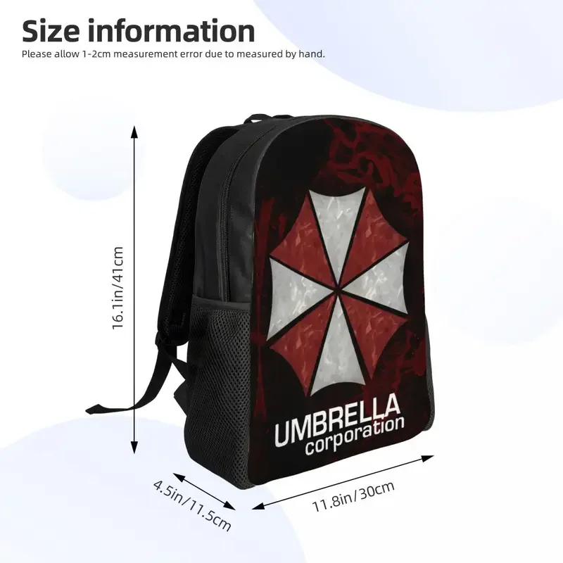 Niestandardowe plecaki Umbrella Corps Corporation dla chłopców dziewcząt Gra wideo Torby podróżne dla mężczyzn Bookbag Pasuje do 15-calowego laptopa