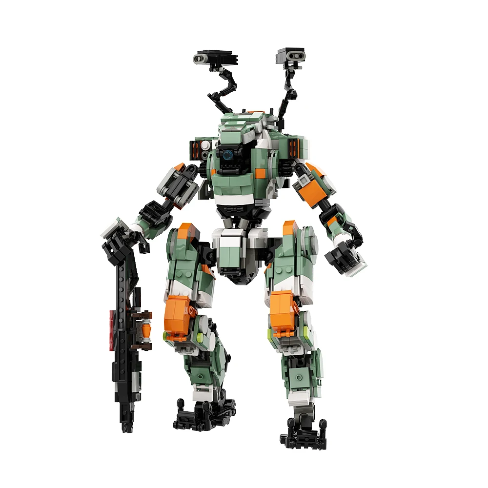 Gobricks moc jogo titanfalleds íon mech robô modelo blocos de construção mech guerreiro escara FS-1041 personagem tijolos brinquedo crianças presente