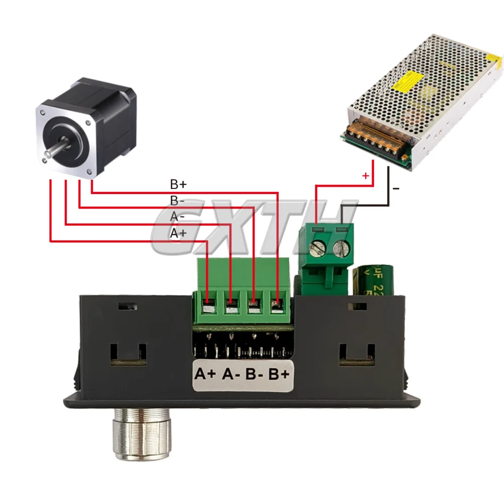 42 57 Controller driver motore passo-passo Ad alta potenza 6.6A Driver di controllo avanti e indietro Segnale esterno di comunicazione integrato