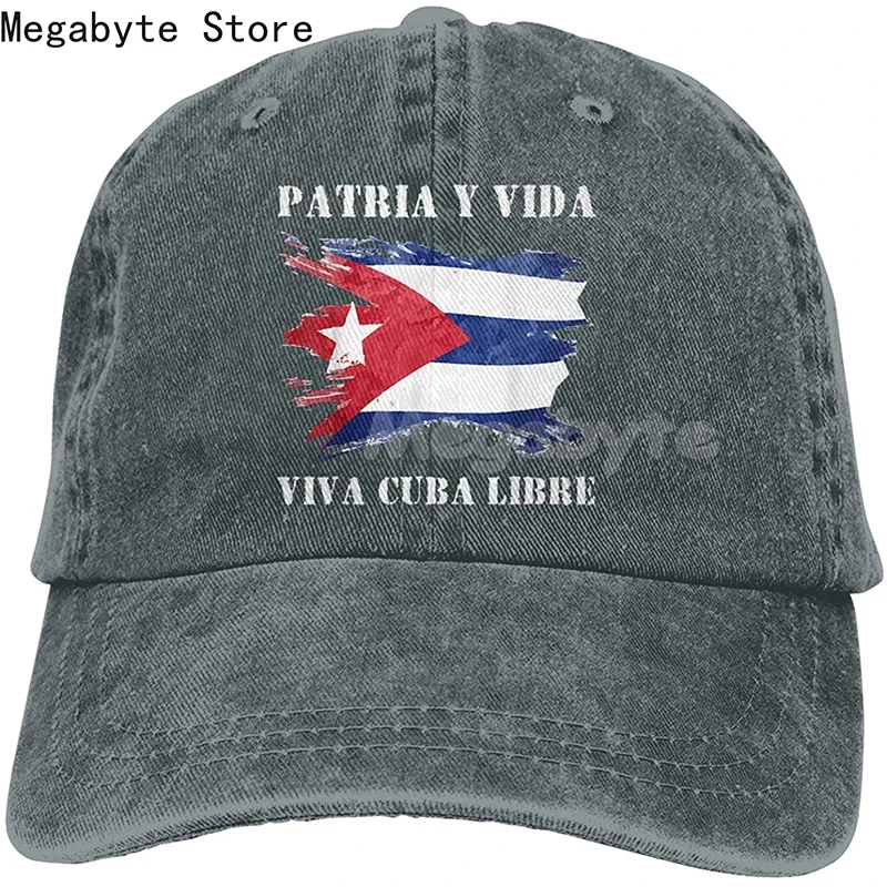 Patria Y Vida - Viva Cuba Libre Hat, Adjustable Vintage Baseball Cap Unisex Trucker Cap Dad Hat