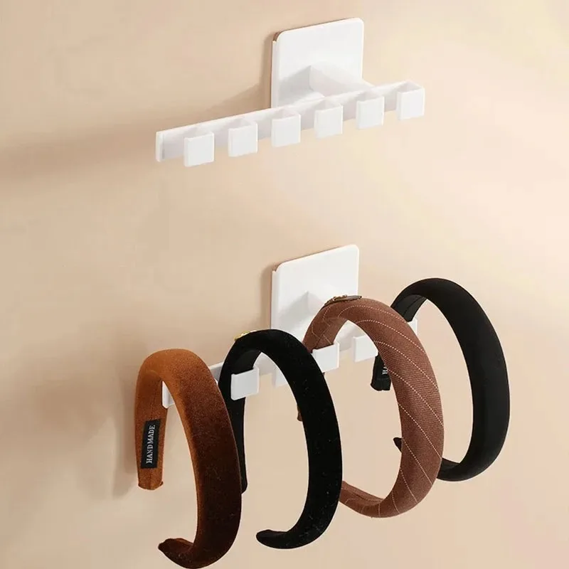 Non Perforated L-shaped Hanging Rack, Headband and Hair Accessory Storage Rack, Coat and Hat Headband Storage Rack