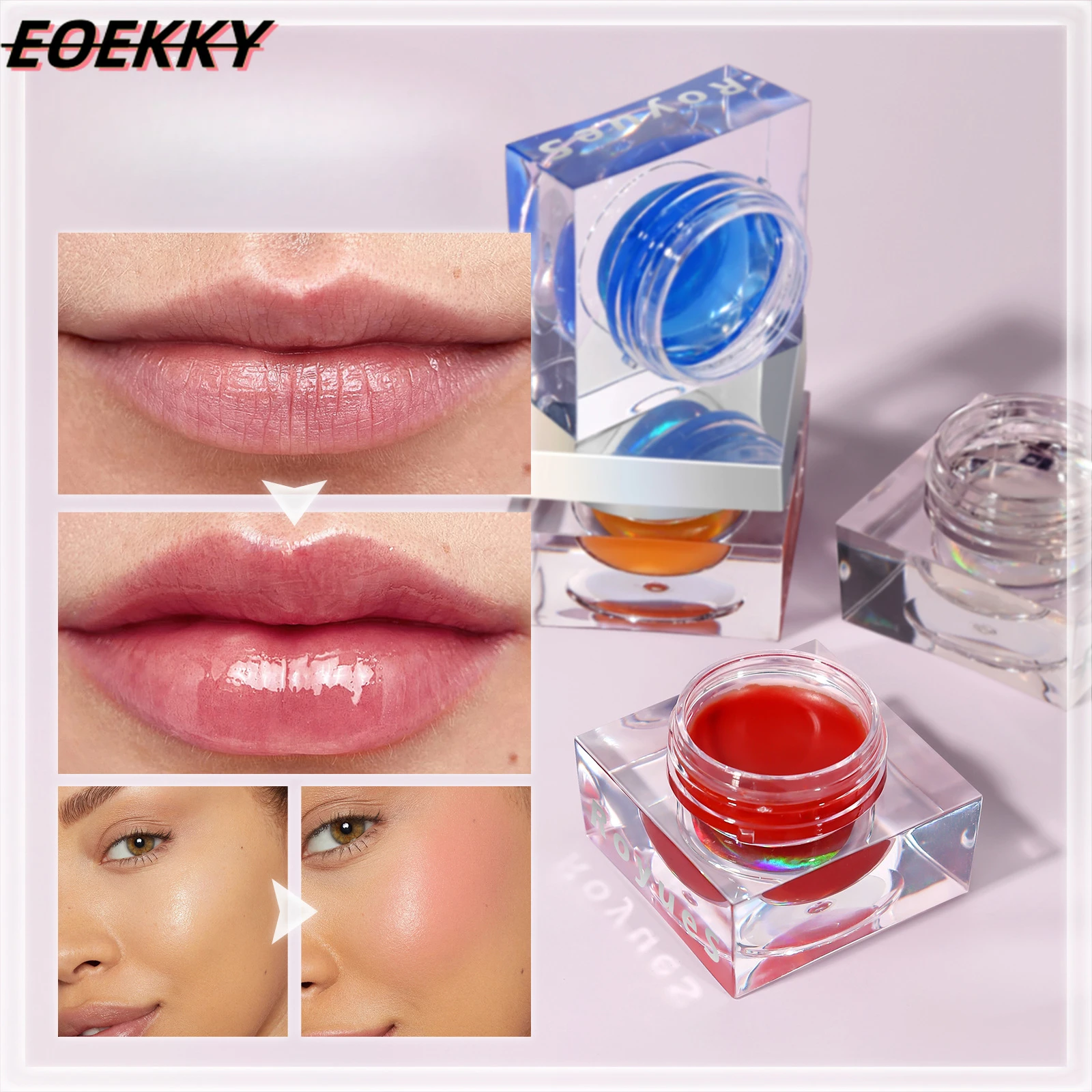 EOEKKY-2 In 1 Lip En Wangbalsem Hogere Kleur Langdurige Make-Up Siliky Mousse Lip Make-Up