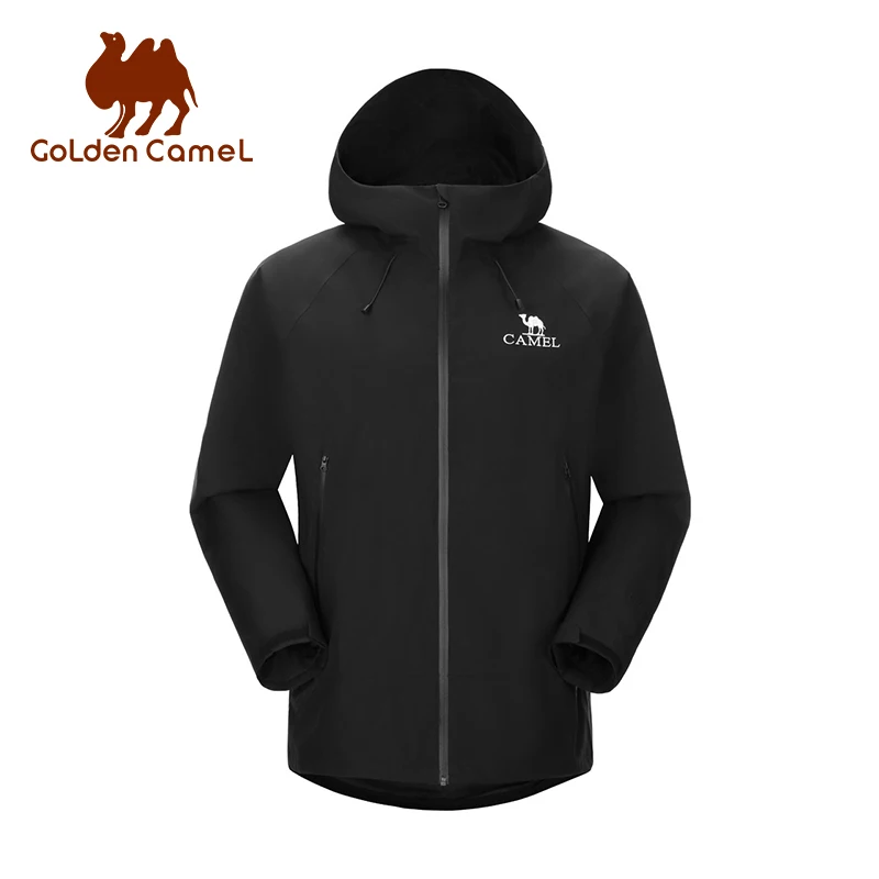 golden-camel-men's-hard-shell-jacket-2026-new-windbreaker-waterproof-hooded-coats-outdoor-camping-hiking-climbing-single-jackets