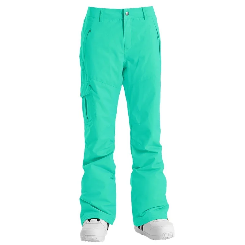 Pantalones de esquí para mujer, tabla doble de snowboard, resistentes al viento, impermeables, para exteriores, gruesos y cálidos