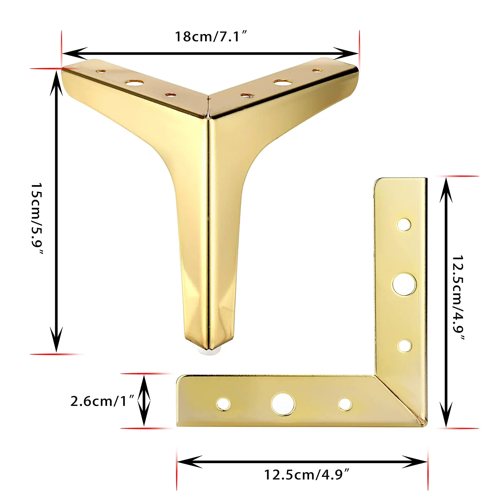 Metal Furniture Legs, 6 \