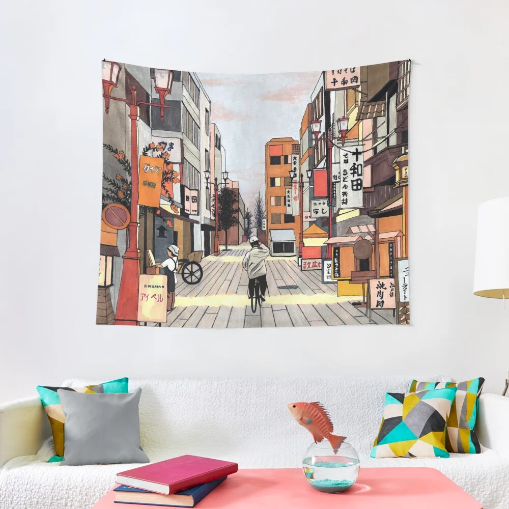 

Early Morning Ride in Japan Tapestry Aesthetic Home Decor Room Decor Cute Wall Decoration Tapestry