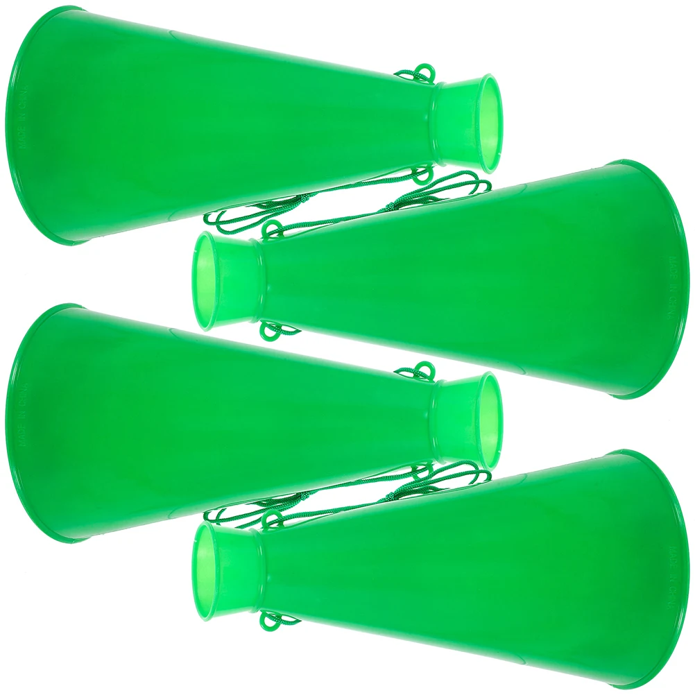 

4 шт. пластиковые рога для вечеринок, мегафоны для поднимания на день рождения, Хэллоуин, концерт, футбол, легкий шумогенератор, многоразовый портативный вентилятор