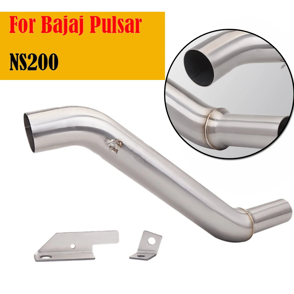 العالمي 51 مللي متر موتوكروس دراجة نارية العادم منتصف الفولاذ المقاوم للصدأ الأوسط وصلة الأنابيب ل NS200 NS 200 باجاج بولسار