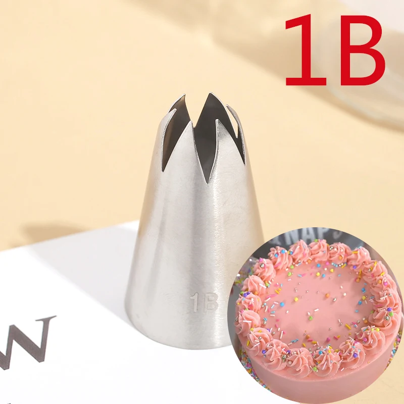 

BCMJHWT Large Icing Piping Nozzles For Decorating Cake Baking Cookie Cupcake Piping Nozzle Stainless Steel Pastry Tips #1B