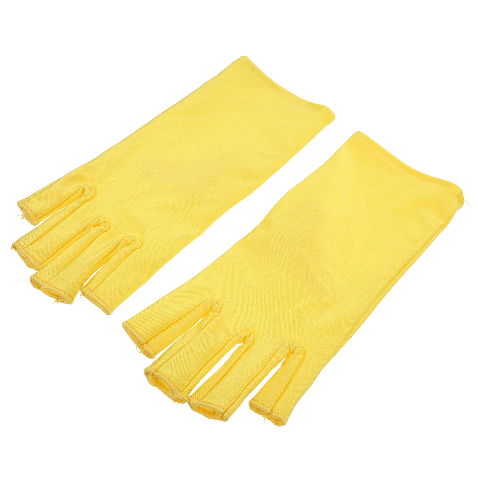 

Sun Protection Gloves Polyester UV Shield Nail Manicure Open toed Half finger Anti UV Breathable Durable Washable Elastic