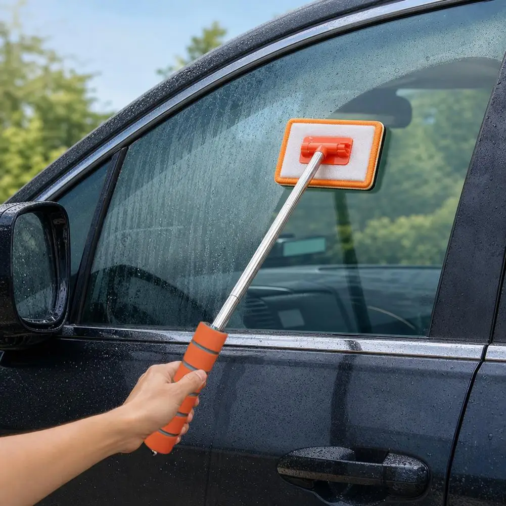 Car Windshield Water Scraping Telescopic Automobile Glass Wiper Auto Cleaning Tools Window Cleaning Brush Cleaning Cloth
