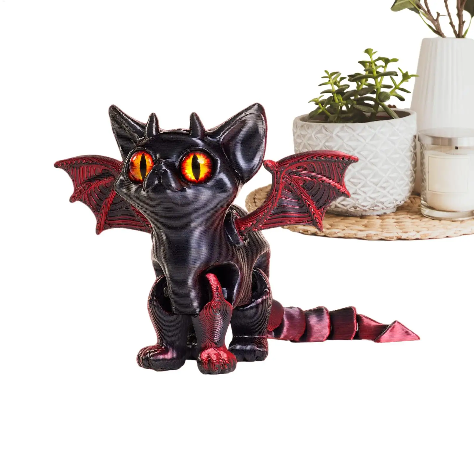 3D Printing Animal 3D Printing Cat Animal Figure for Desk Articulated Multi-Joint Ornament Fidget Toy for Pet Lovers Teens view 2