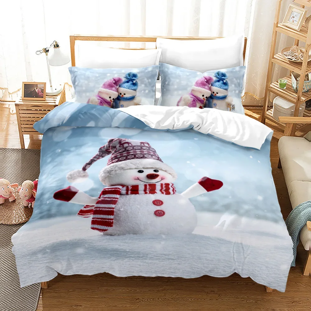 Funda nórdica navideña, galleta de nieve, Festival de Feliz Navidad, tamaño King Queen para niños, niñas y mujeres, decoración de dormitorio