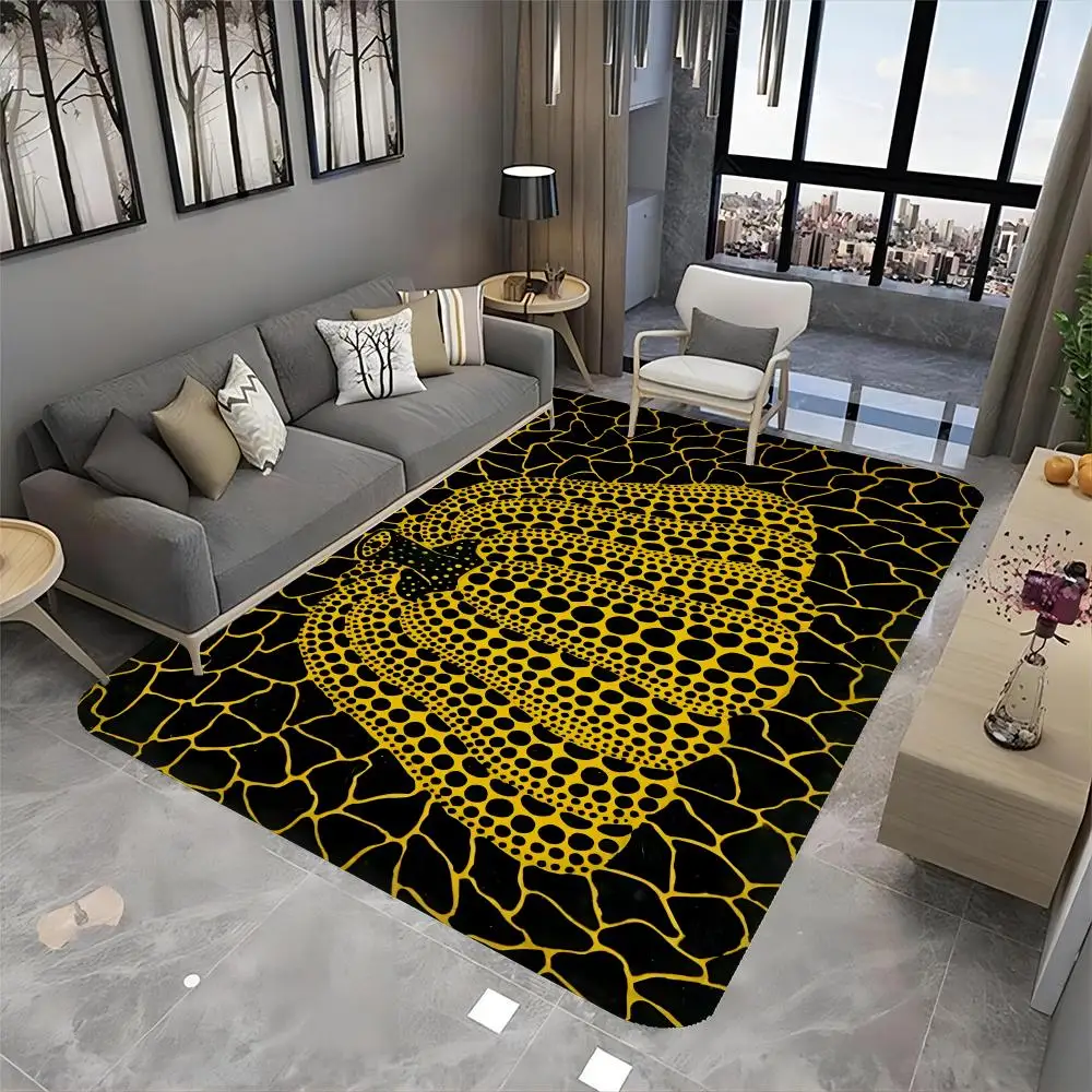 Yellow Dots Yayoi Kusama Floor Mat Bathroom Mat Kids Room Bedroom Decoration Balcony Anti-Slip Doormat Living Room Welcome Rug