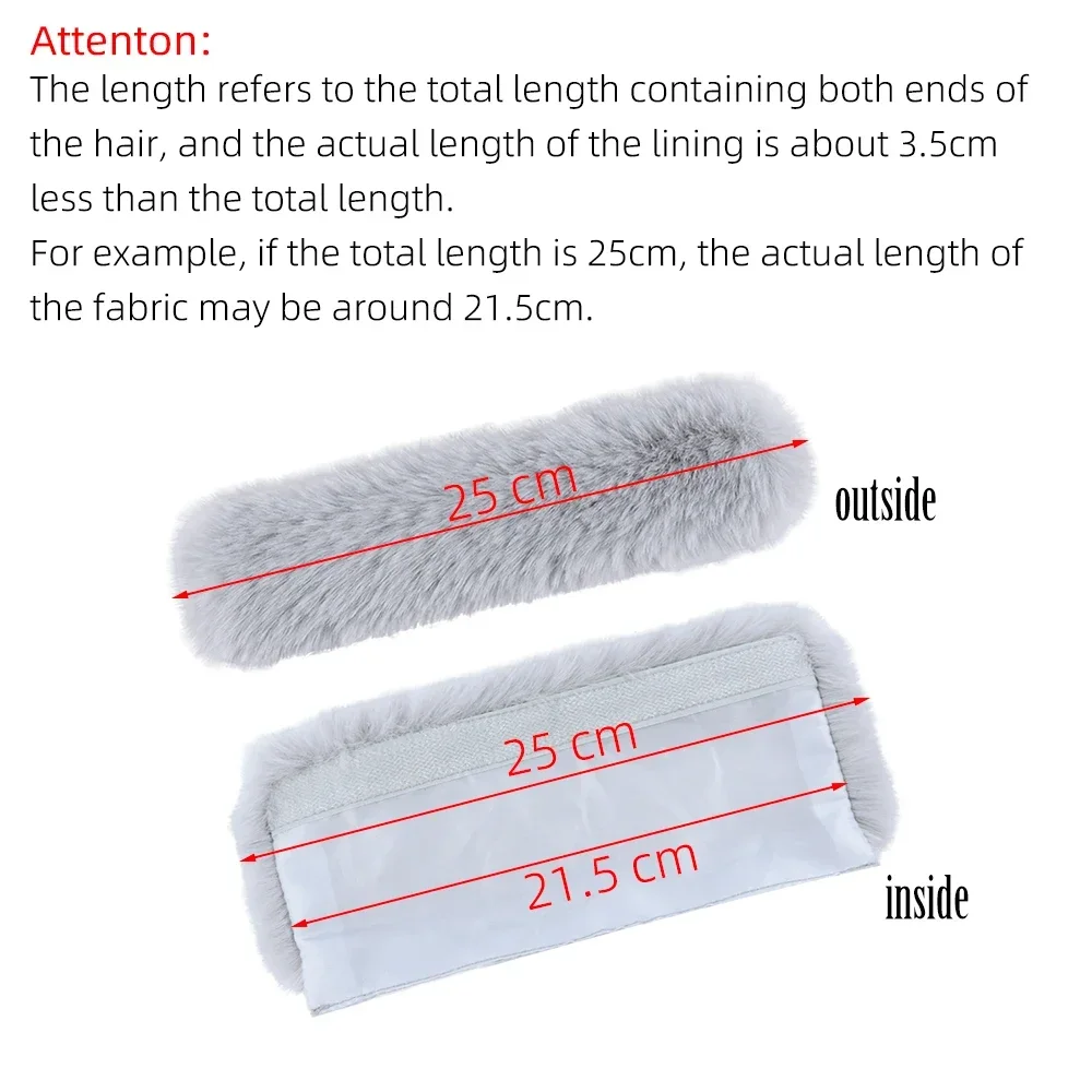New 1 Pc Universal Fur Furry Loop Fastener Plush Cover Cylinder for Bag Handles  Straps Women Bags Replacements