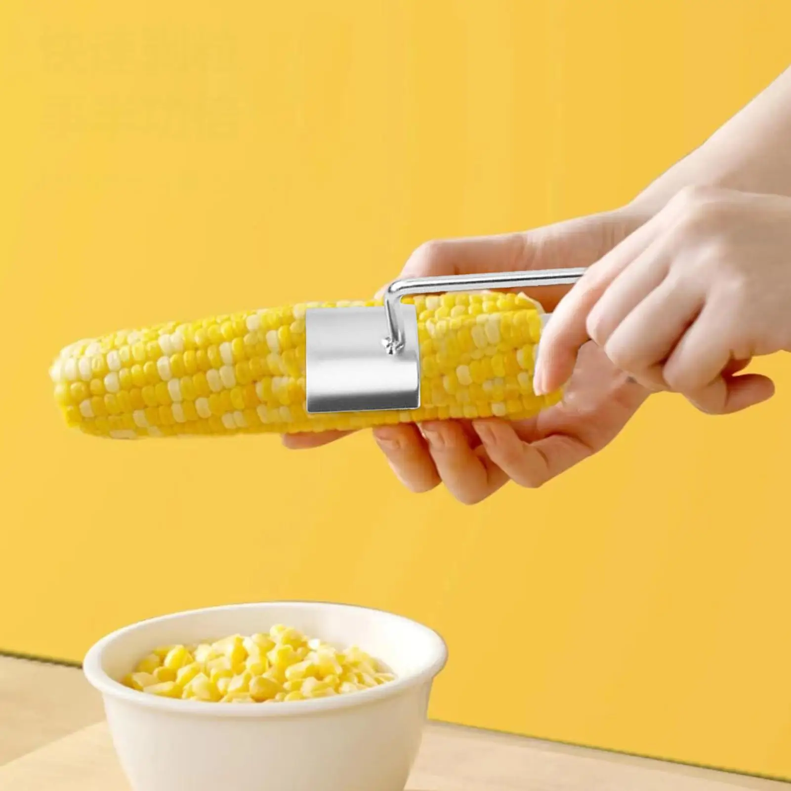 

Cob Cutter 2pieces Stainless Steel Ergonomic Cutter Remover Corn On Cob Remover For Kitchen Vegetable Sweet Salad Home Prep BBQ