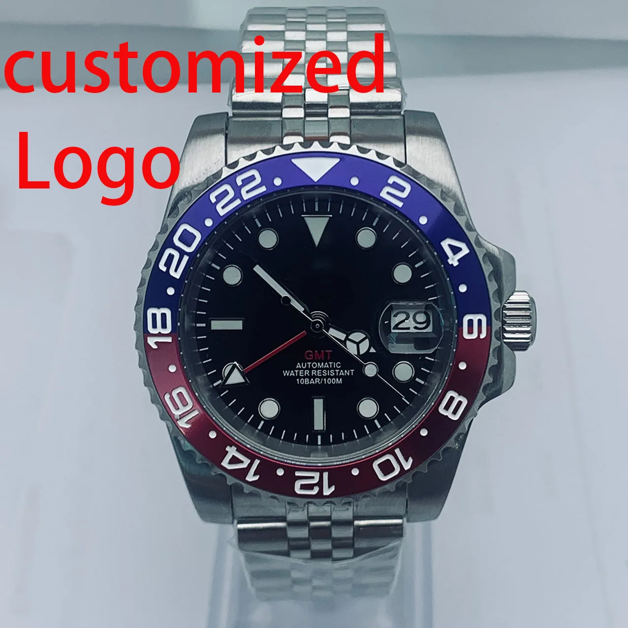 Custom Logo Watch 42MM Men's Watch NH34 Automatic Mechanical Movement 316l Steel Case Sapphire Crystal Waterproof Watch