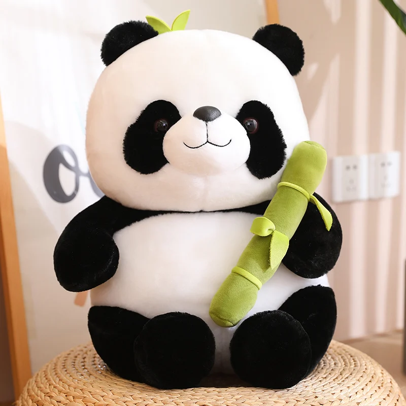 25cm Kawaii Panda With Bamboo Soft Stuffed International Favorite Dolls Birthday Christmas Gifts Presents For Kids