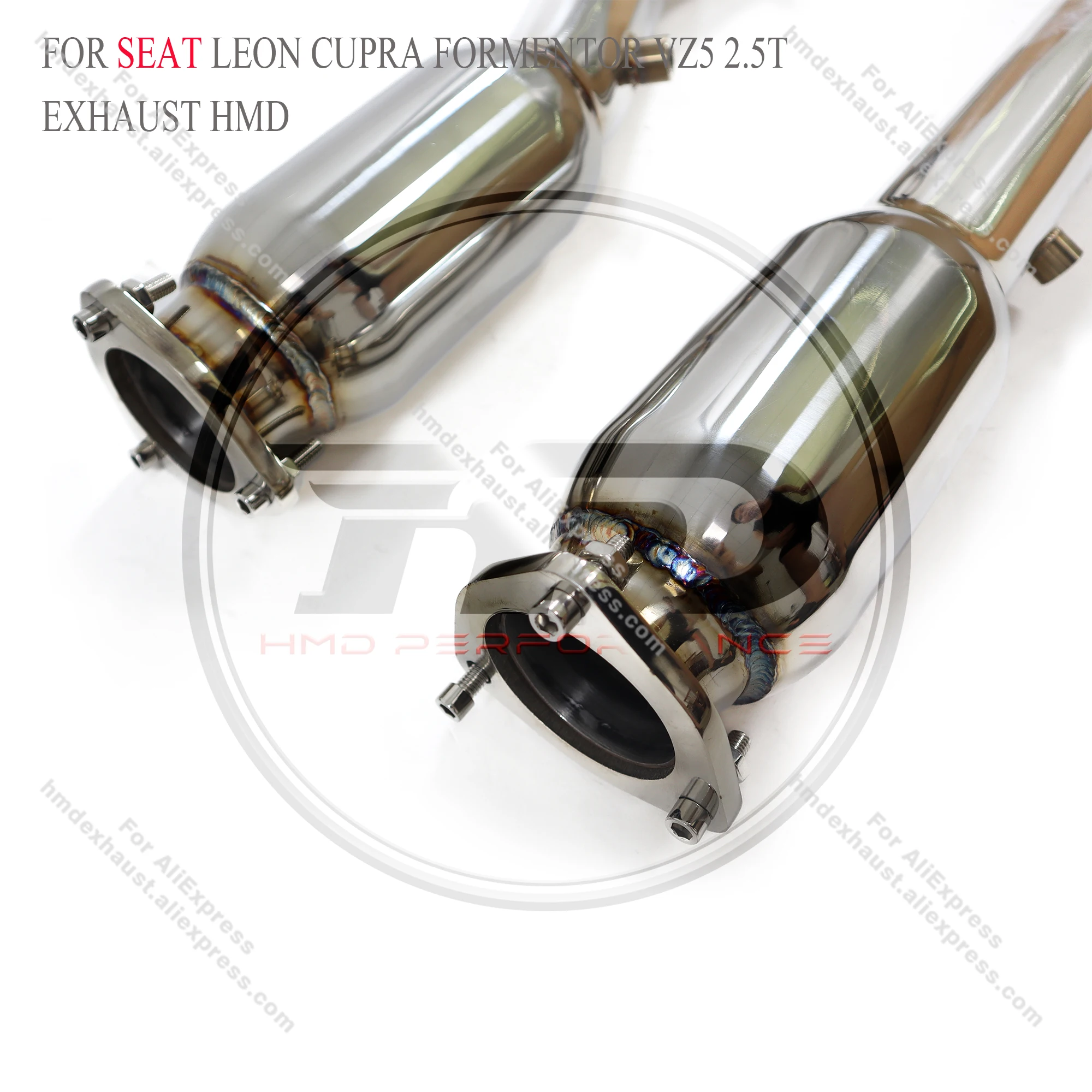 HMD Exhaust System High Flow Performance Downpipe Resonant tube for SEAT Leon Cupra Formentor VZ5 2.5T Downpipe With Heat Shield