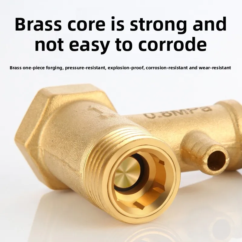 Electric Water Heater Safety Valve 1/2inch(DN15) Brass Adjustable Pressure Reducing Spring Relief Valve for Water Heaters System