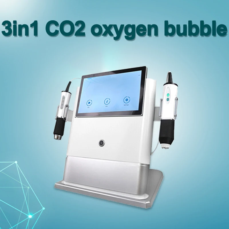 Factory Outlet 3 In 1 Oxygeo Jet Facial Machine RF Ultrasonic Skin Care CO2 Oxygen Bubble Exfoliate Nano-bubbles Facial Machine