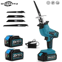 Electric Cordless Reciprocating Saw Adjustable Speed Chainsaw Wood Metal PVC Pipe Cutting Bandsaw Tools for Makita 18V Battery