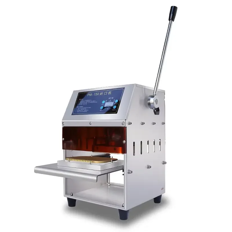 Digital Display Foil Box Sealer Hand Pressed Easy Operation for Takeout Food Delivery Packaging Machine Compact Design Hand