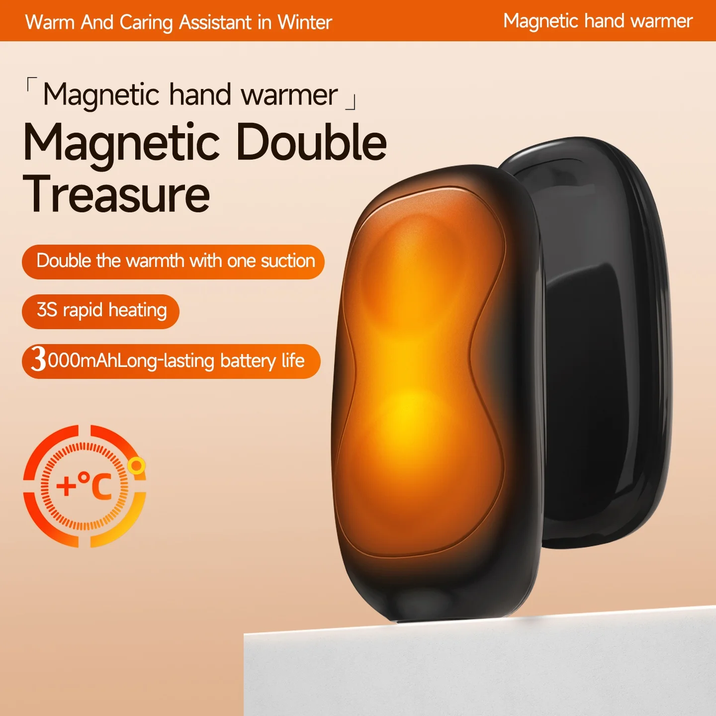 

2 ПК грелки для рук перезаряжаемые портативные электрические грелки для рук многоразовый портативный карманный обогреватель магнитный 3 настройки быстрый нагрев