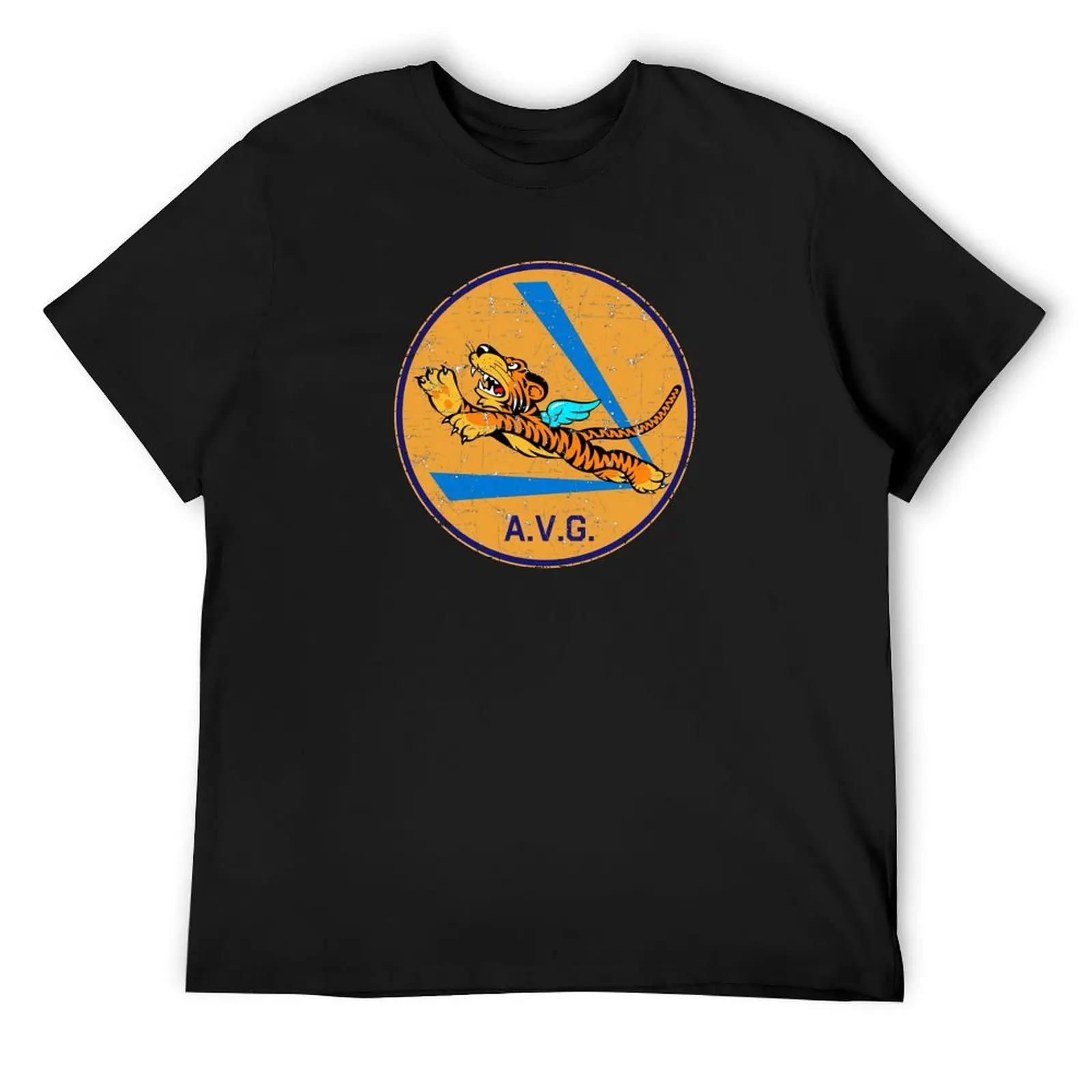 

AVG - Flying Tigers - Vintage Patch AVG Tagged - Grunge Style T-Shirt blue archive cute clothes street wear Short sleeve tee men