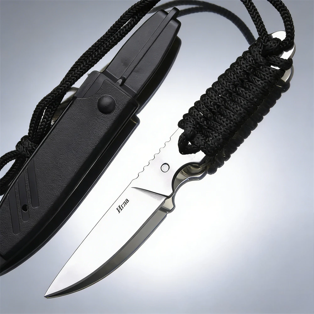 

Русский нож Kizlyar Igla с фиксированным клинком, высококачественная нержавеющая сталь, рукоять из паракорда, инструмент для кемпинга и охоты