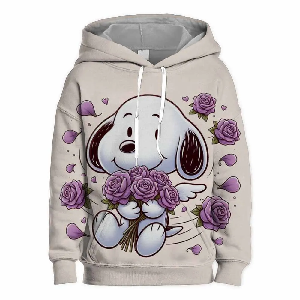 Boys and girls fall new fashion Snoopy cartoon cartoon children's pullover printed children's hoodie baby sweatshirt clothes