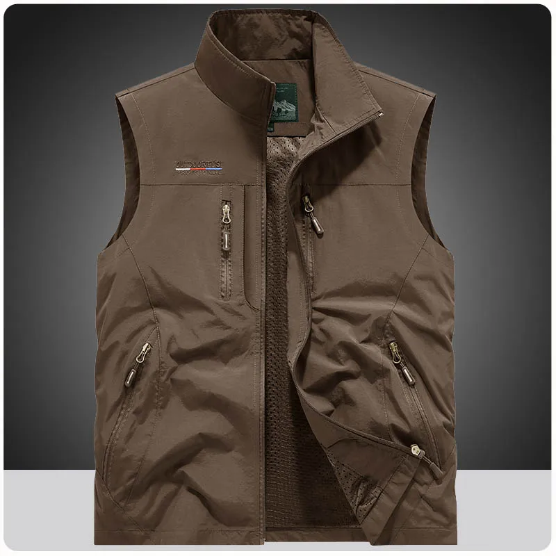 Chaleco Utilitario de Pesca para Hombre, Ligero, para Viajes, Safari, Fotografía, Senderismo, Sin Mangas, con Múltiples Bolsillos