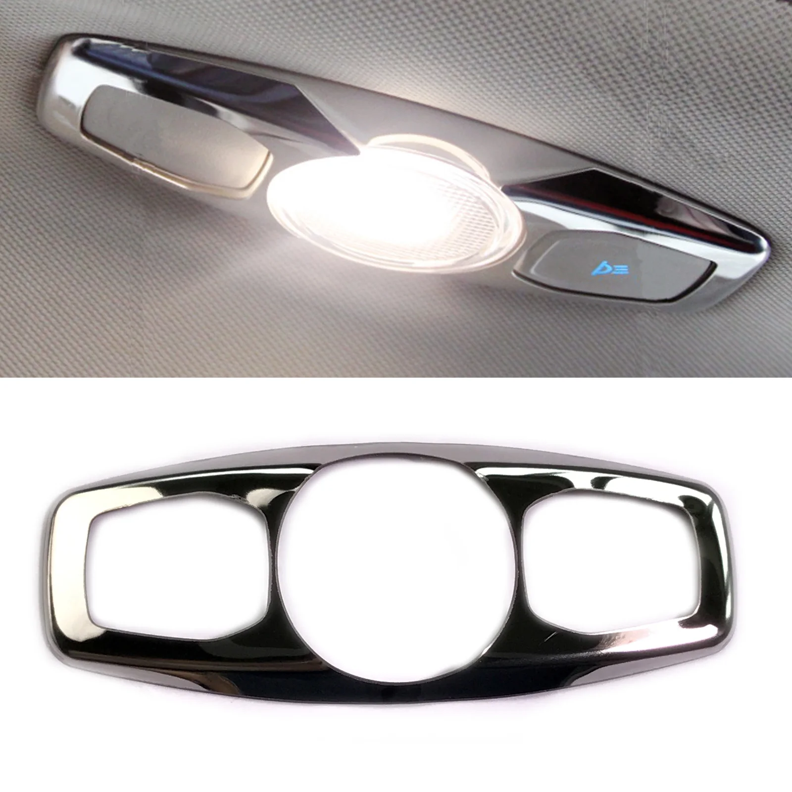 Stainless steel/ABS Reading Lamp Light Cover Trim Decoration Sticker For Ford Focus 2012 Mondeo 2013 Escape Kuga 2013-2015