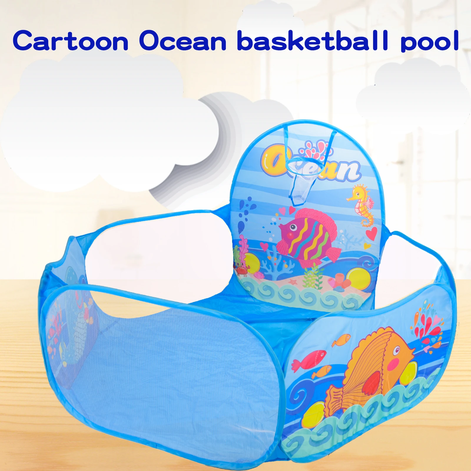 Piscina con palline oceaniche per bambini Giocattoli maschili e femminili Recinzione per bambini Piscina Bobo Comoda tenda pieghevole per piscina con palline da tiro per interni