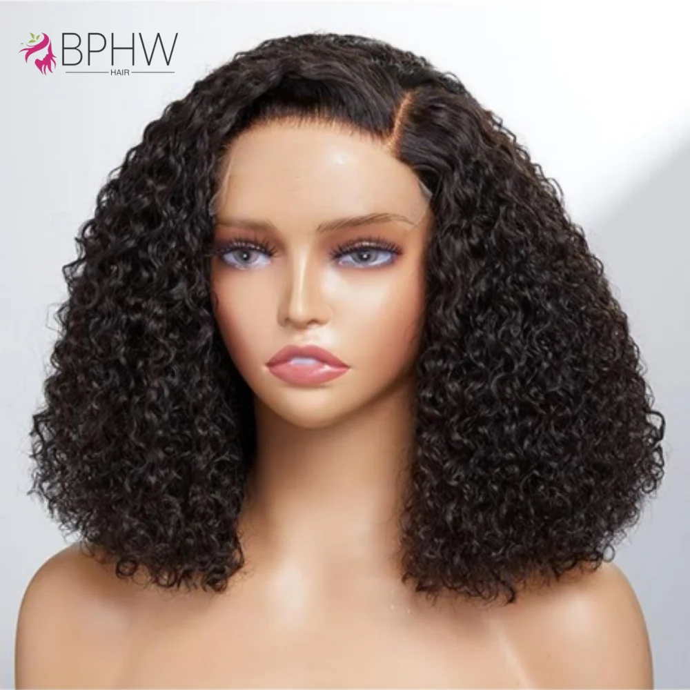 

Парик Super High Density Kinky Curly Pre Plucked Bob 5x5 Парик с кружевной застежкой 100% Remy Natural Color Hair Милый парик для чернокожих женщин