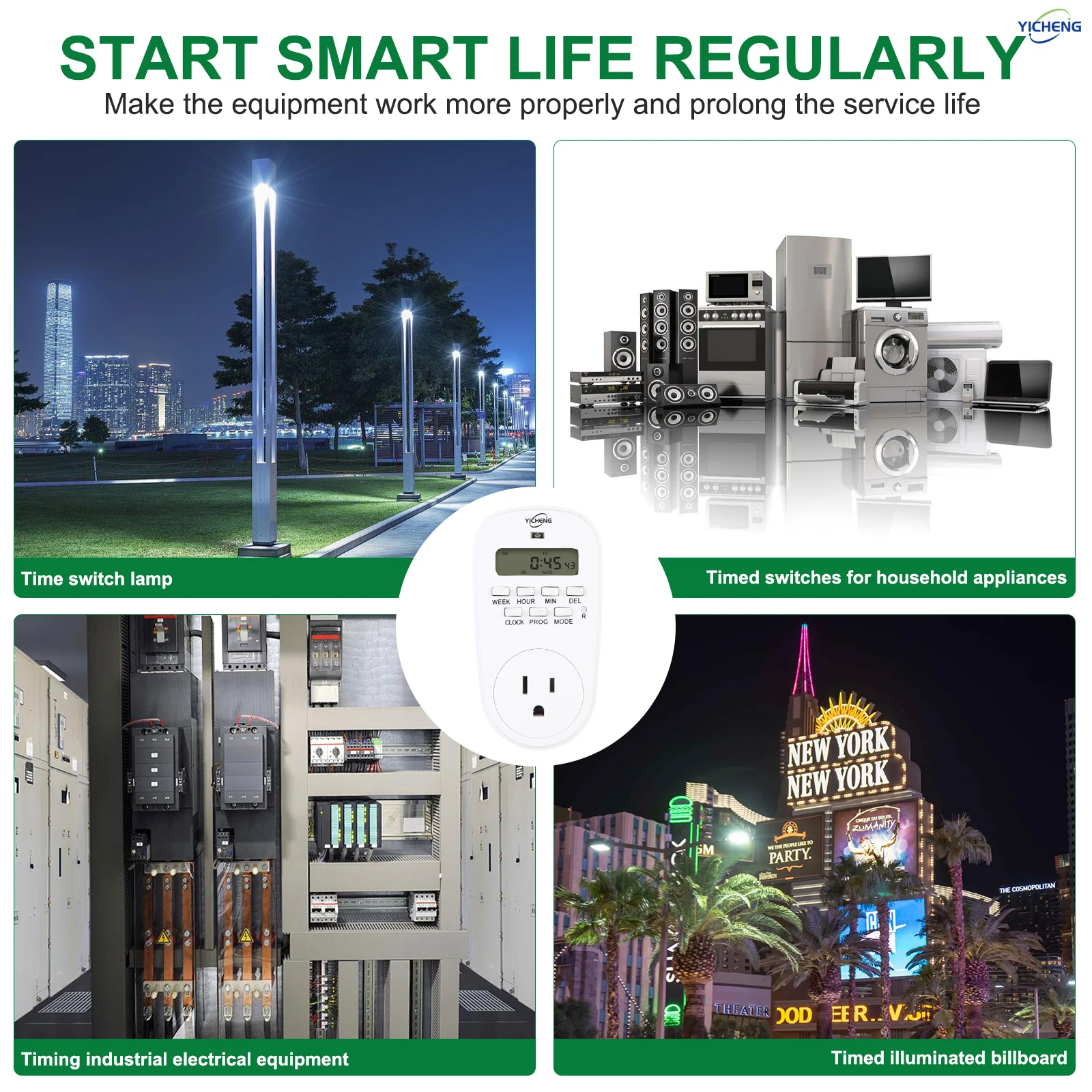 1Pcs Timed Power Switch with Countdown Delay On and Off,Program up to 20 sets of switches per day with unlimited cycles per week