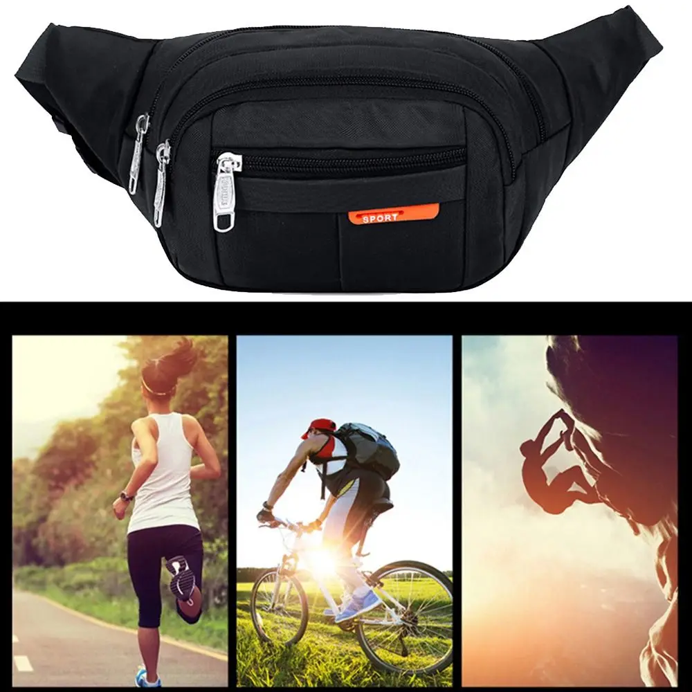 Waist Pack Bag Fanny Pack for Men Women Hip Bum Bag with Adjustable Strap Wear-resistant Casual Traveling Running Hiking Cycling