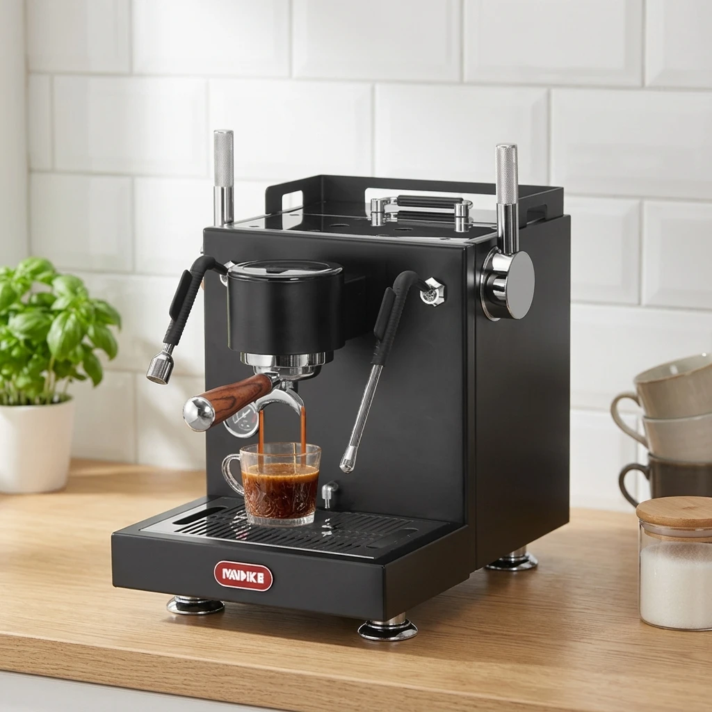

-For Electric Commercial Semi-Automatic Espresso Coffee Maker Tea Machine Stainless Steel Housing 12 Bars Pressure Household*