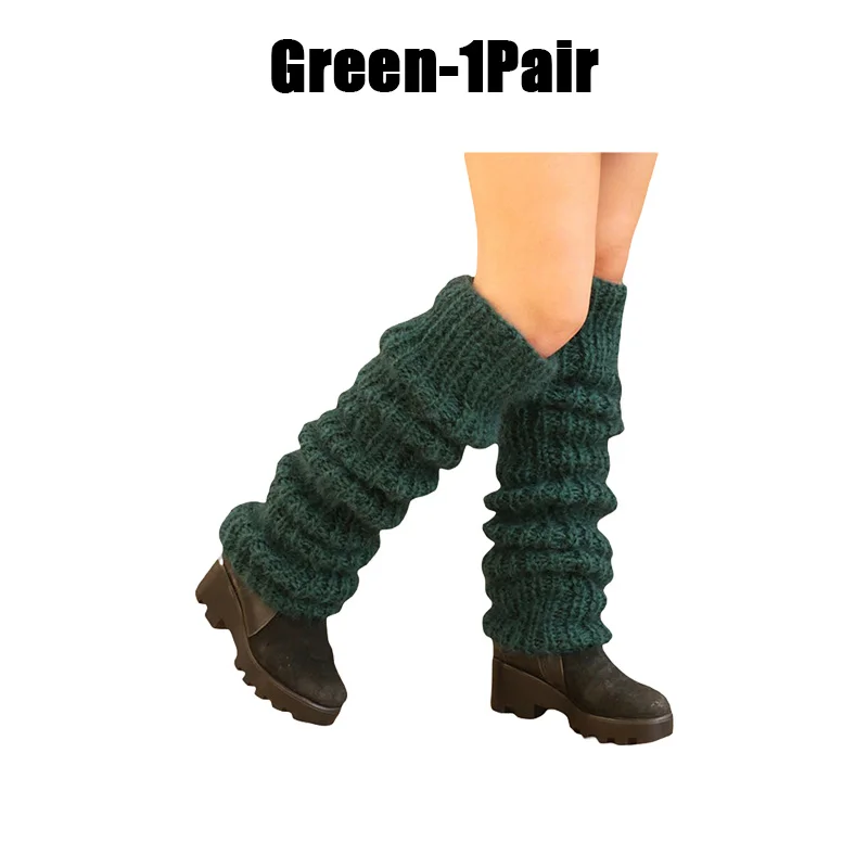 Y2K Beinwärmer 40cm Koreanische Lolita Mädchen Lange Socken für Stiefel Stapelbare Socken Fußwärmer Einfarbige Thermische Flauschige Strümpfe – Detail 9