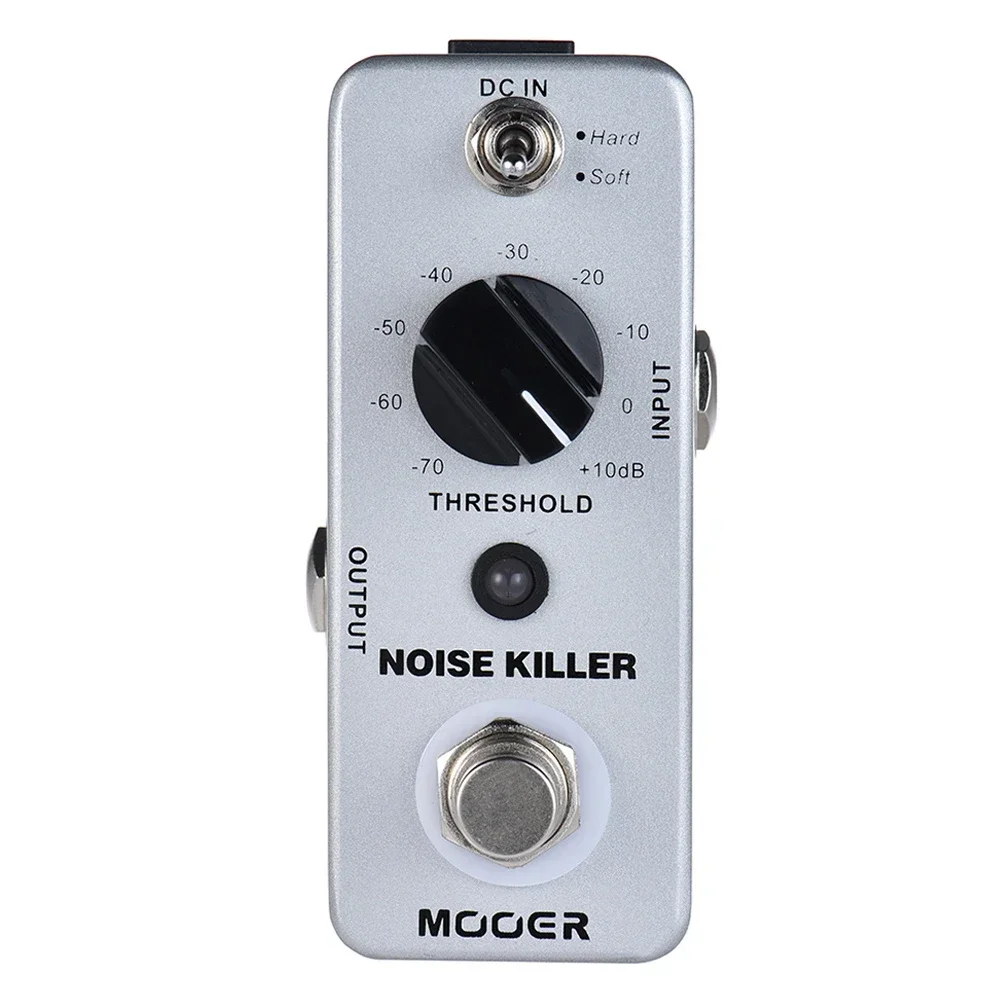 Mooer MNR1 Pedal efek gitar True Bypass, Pedal efek gitar Pembunuh Kebisingan, Aksesori Gitar pengurang kebisingan 2 mode kerja (Keras/lembut)