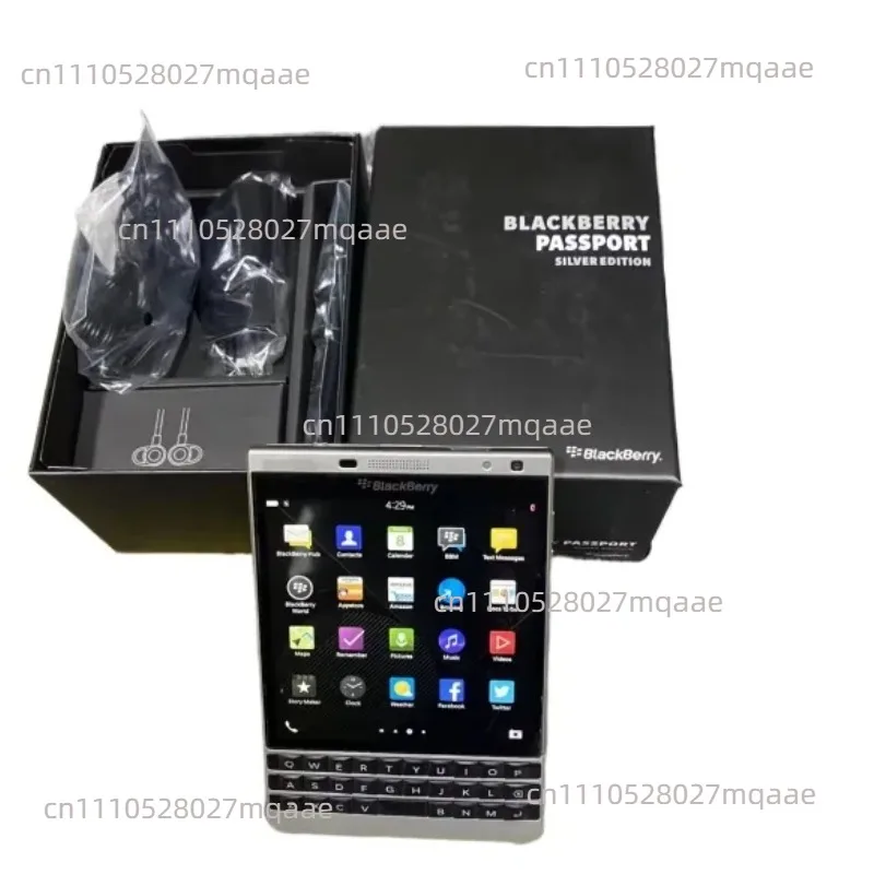 For BlackBerry Passport Q30 Silver 2nd Gen Original Cheap QWERTY Touchscreen Mobile Cell Phone Smartphone By Post 98 New