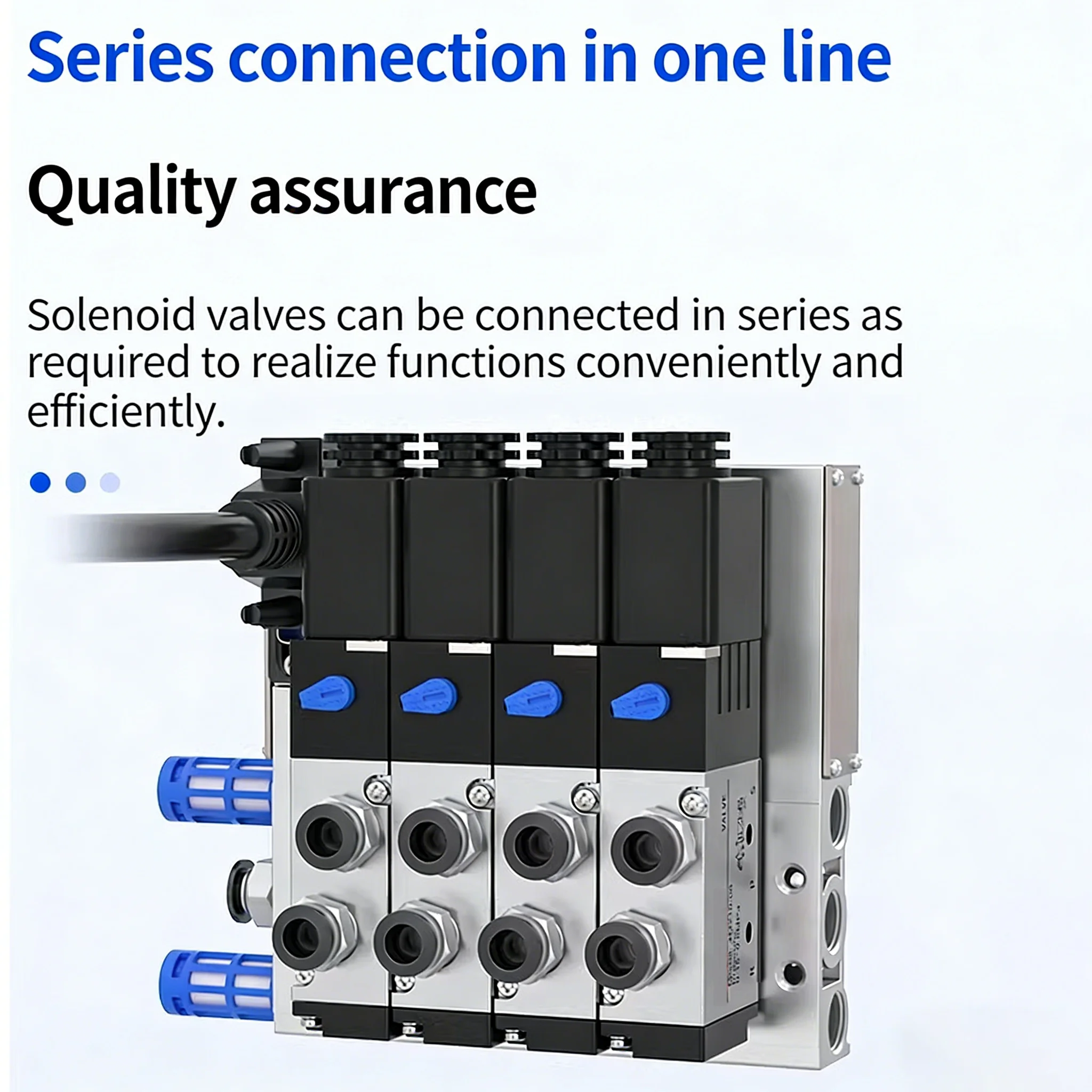 Pneumatic Solenoid Valve Group 4V210-08 Integrated Drop-in Valve Island Gas Valve Bus Valve Plate 24V Manifold Base