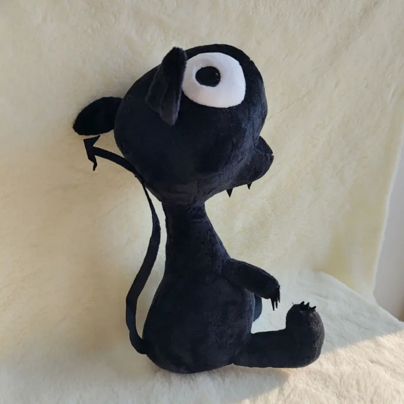 Anime Black Demon Lucy Plush Funny Ugly Cute Little Monster Sitting Posture With Arrow Shaped Tail Stuffed Doll Toy For Kid Gift