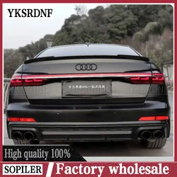 For NEW Audi A6 C8 2019 2020 2021 Spoiler High Quality ABS Car Trunk Lip Wings Tail Spoiler A6 Accessories Dedicated Decoration